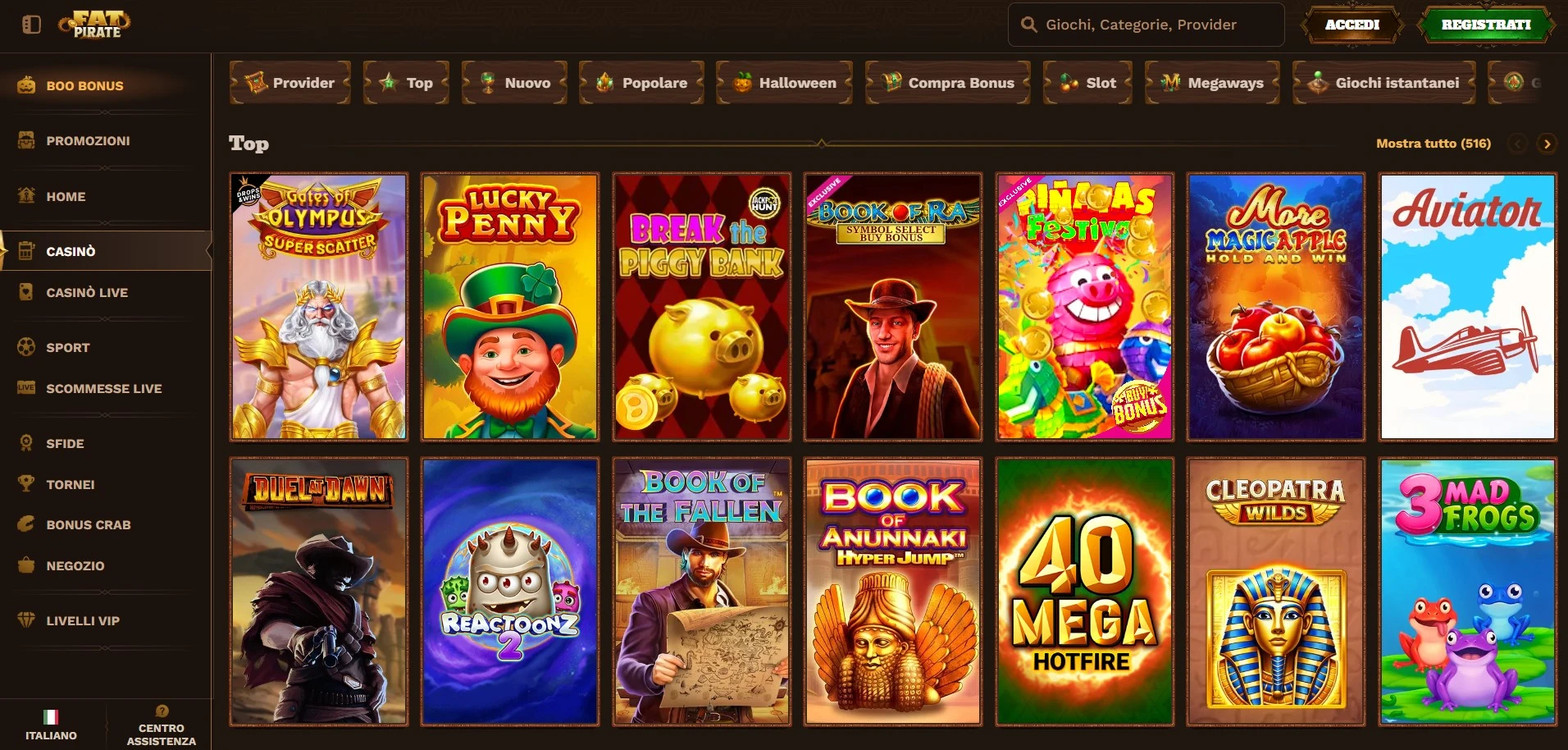 Giochi nei casino non AAMS